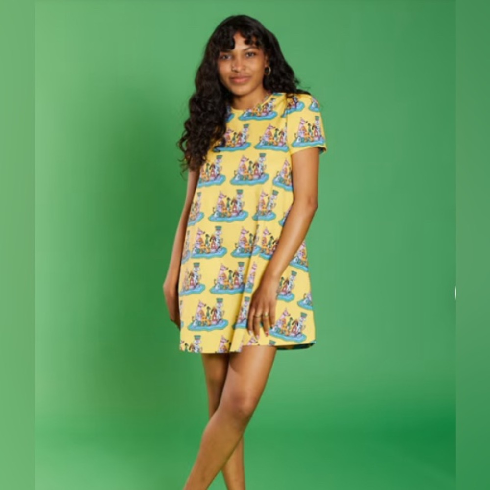 Nooworks Molly Dress in Dog Party Print Size L